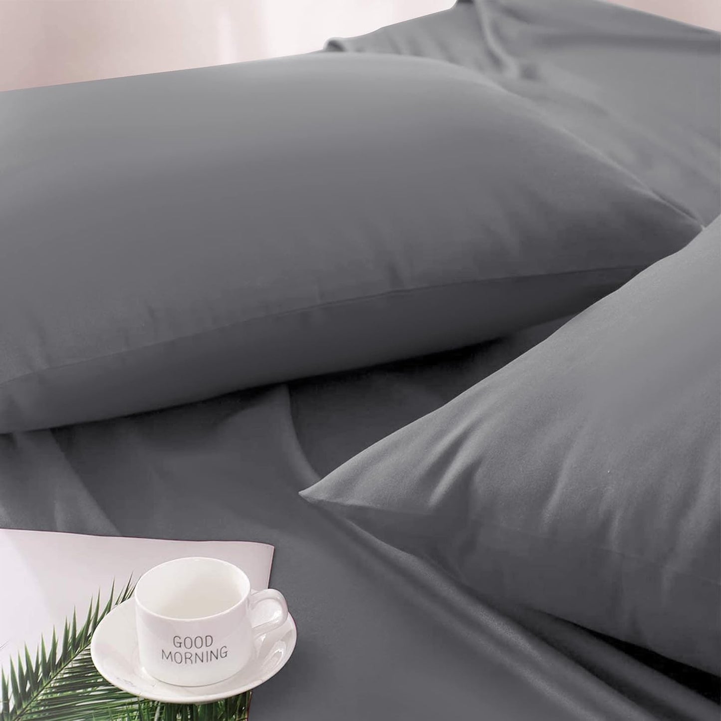 Ferrera Ash Grey Pillow Case-Pack of 2