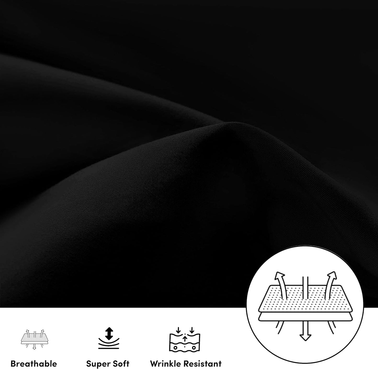Ferrera Black Pillow Case-Pack of 2