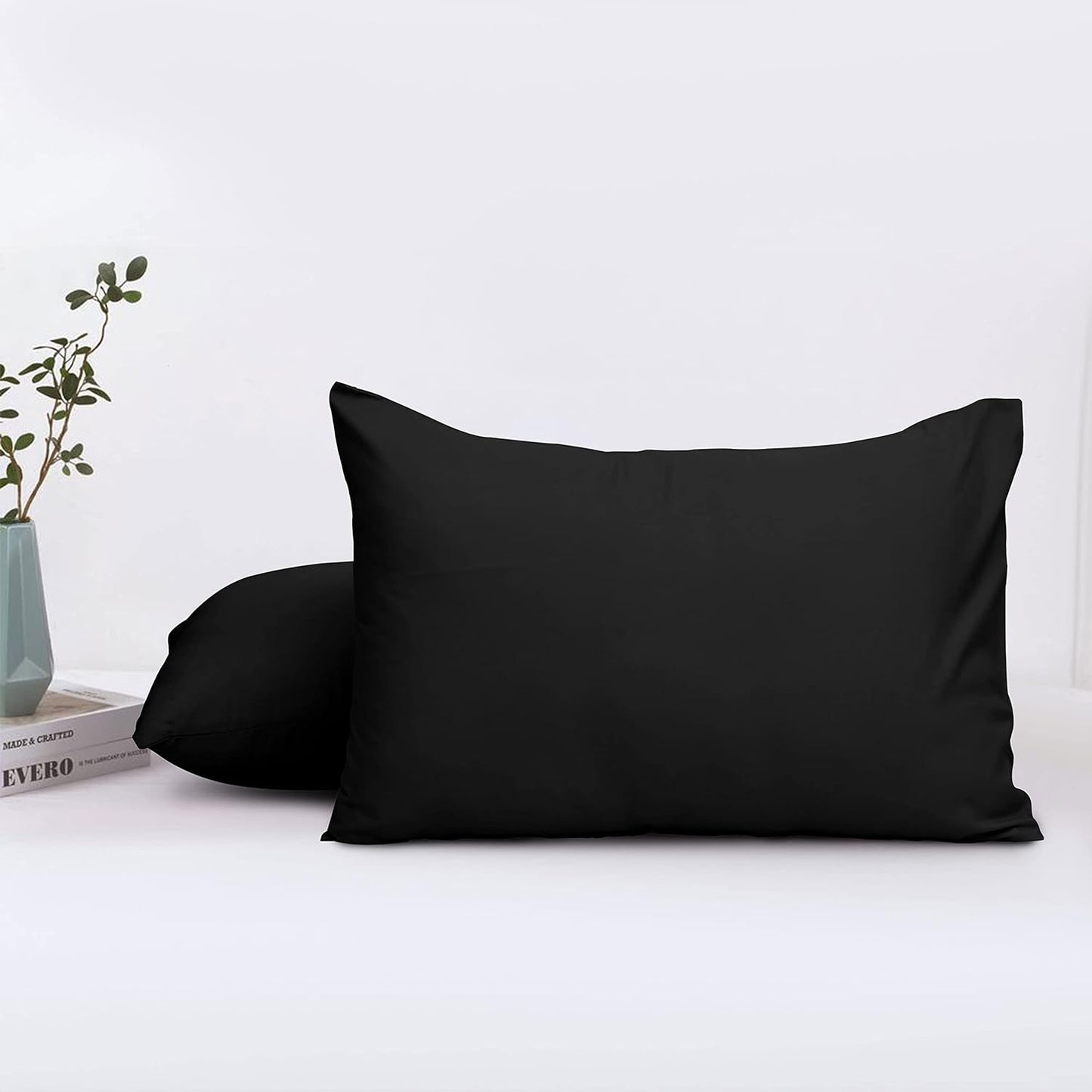 Ferrera Black Pillow Case-Pack of 2