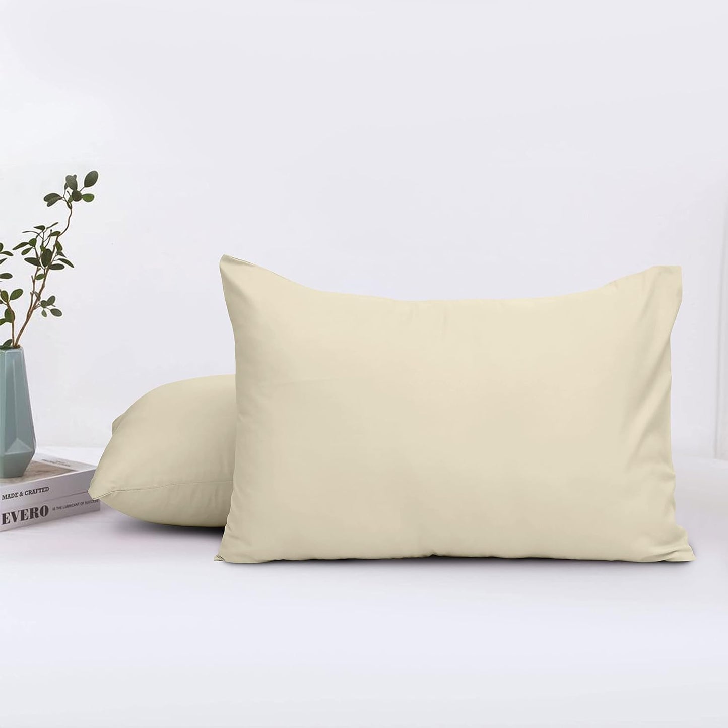 Ferrera Creamy Pillow Case-Pack of 2