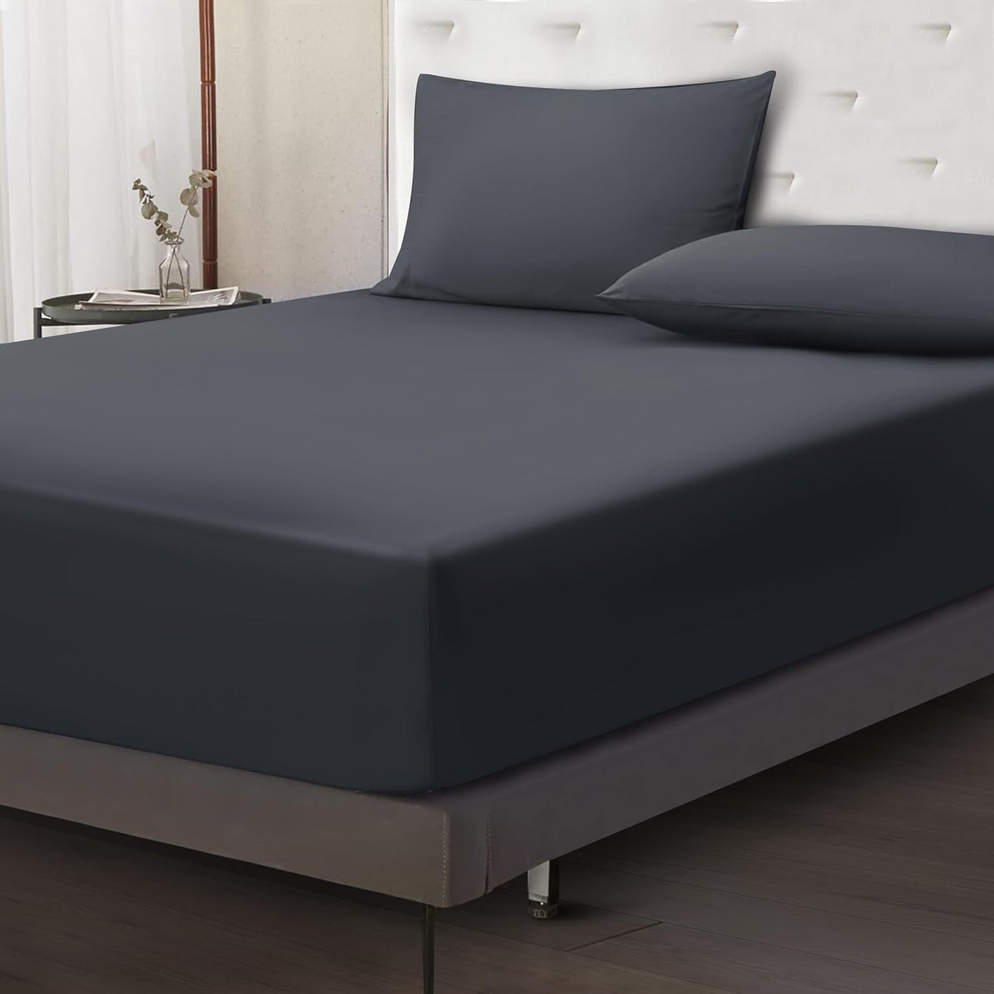 Ferrera Grey-Fitted Sheet Set