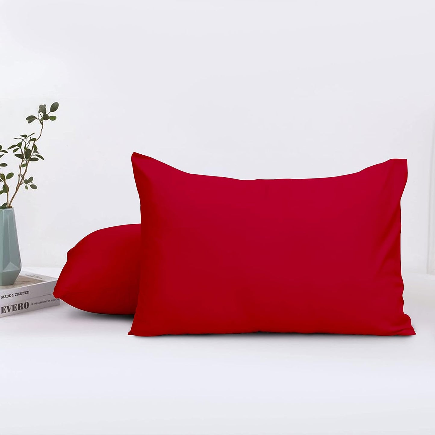 Ferrera Maroon Pillow Case-Pack of 2