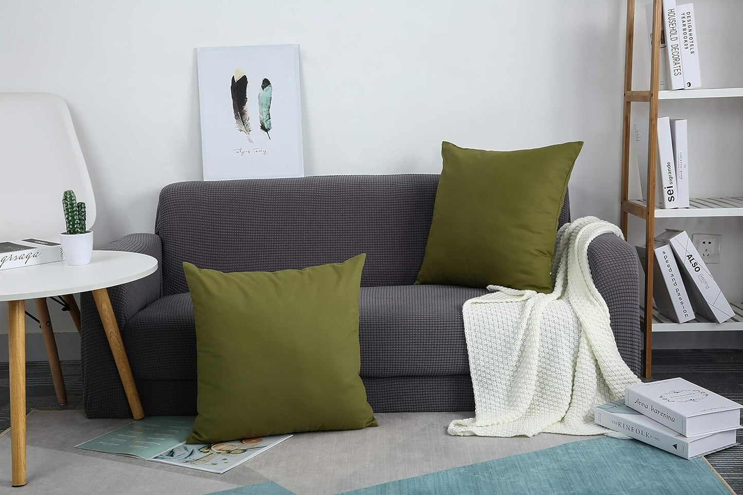 Imperial Olive Green-Cushion Covers Pack of Two