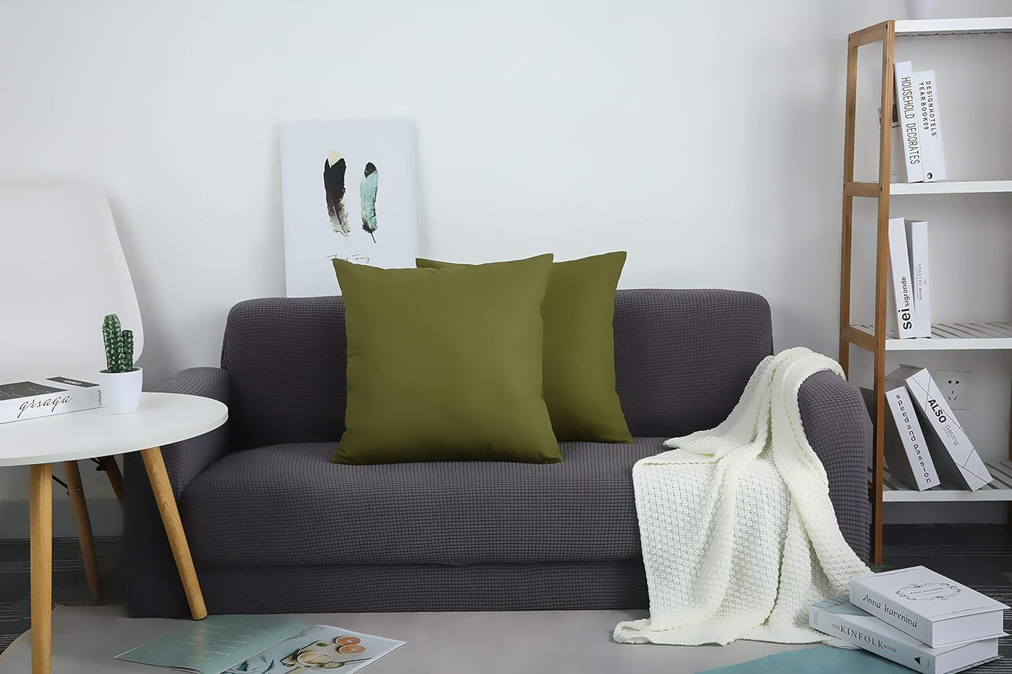 Imperial Olive Green-Cushion Covers Pack of Two