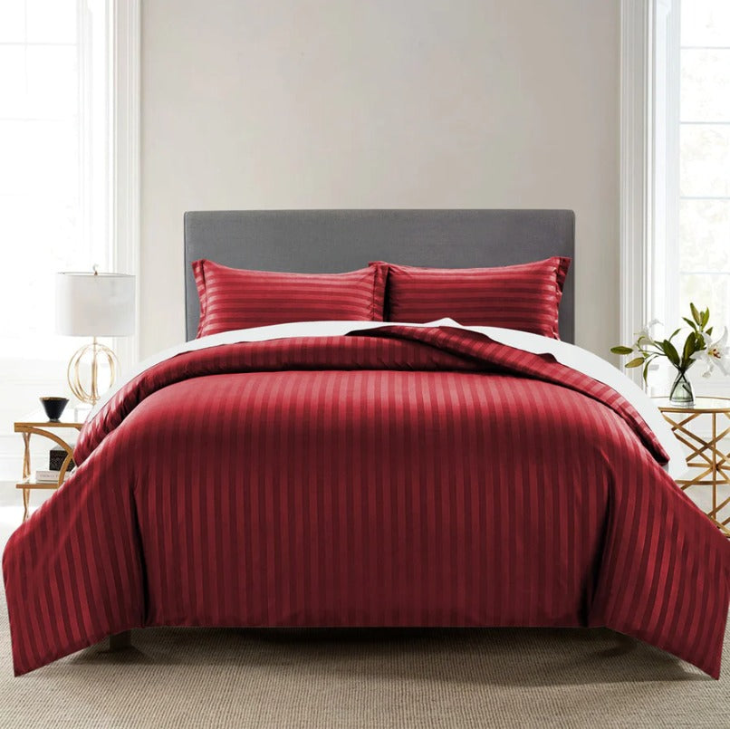Maroon Stripe - 7pcs Winter Razai/Quilt Set (Luxury)