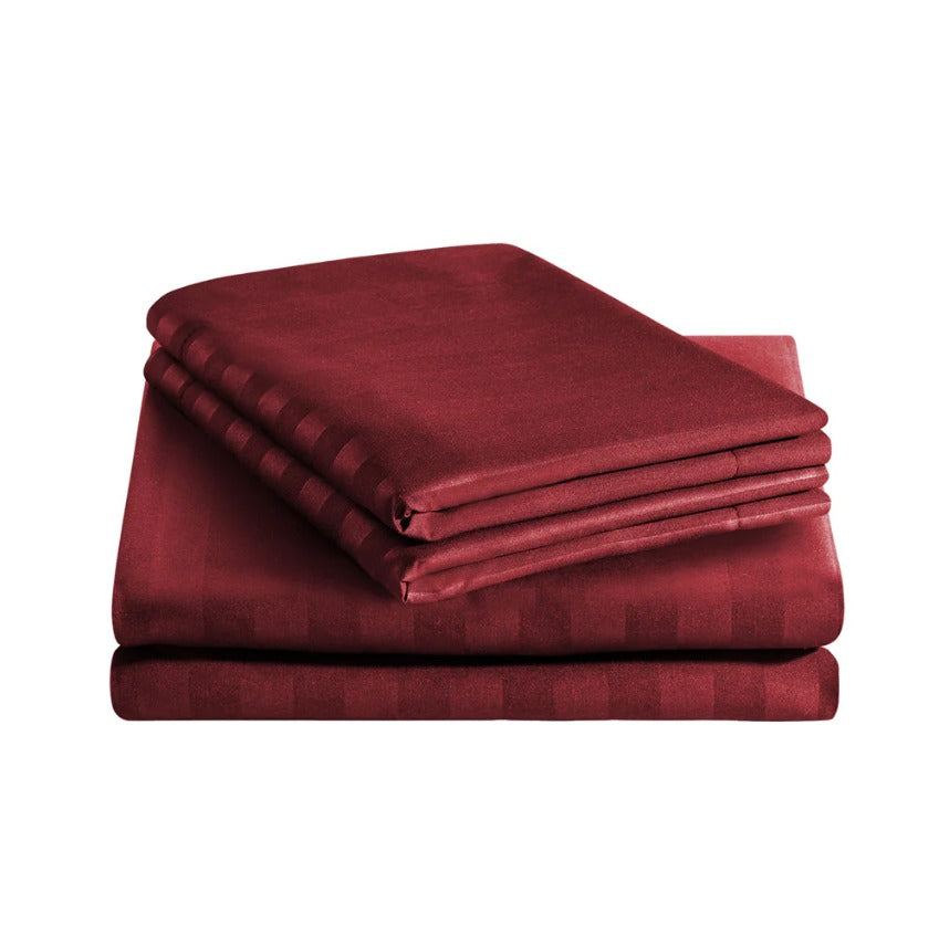 Maroon Stripe - 7pcs Winter Razai/Quilt Set (Luxury)