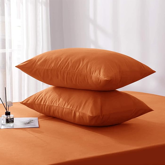 Ferrera Rust Pillow Case-Pack of 2
